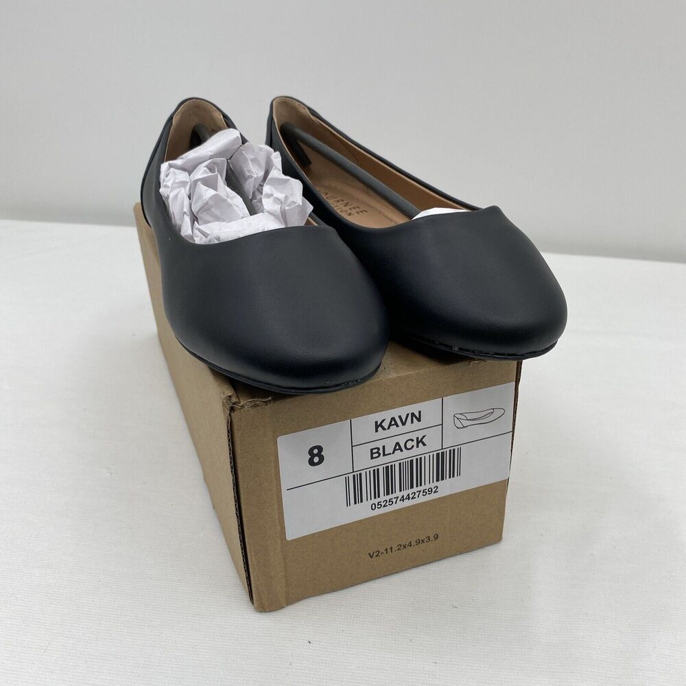 JOURNEE COLLECTION womens slip-on flat Kavn style dress shoe size 8 M Black NEW